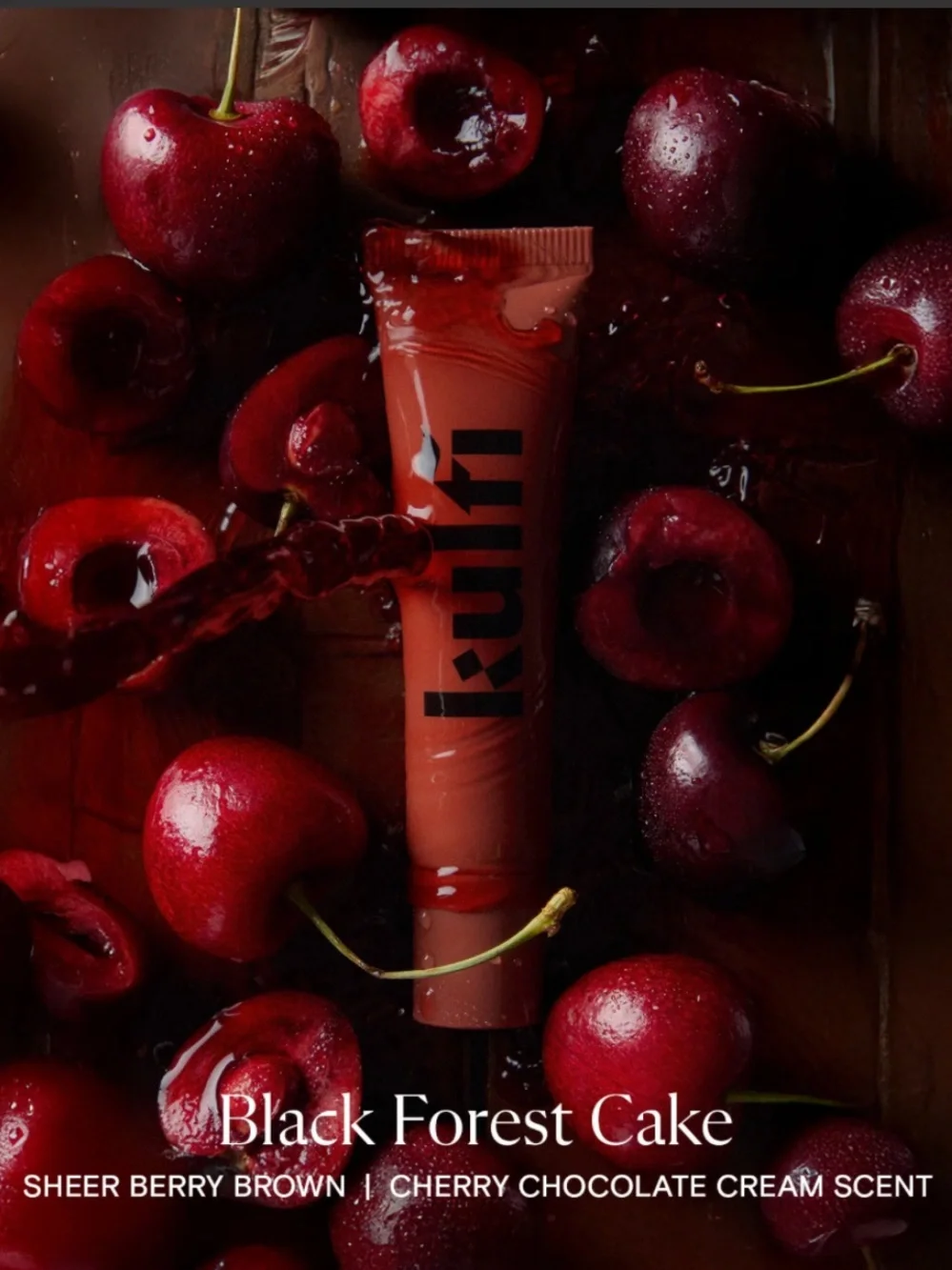 Kulfi Lip Snack Lipgloss Lip Balm in Black Forest Cake BNIB